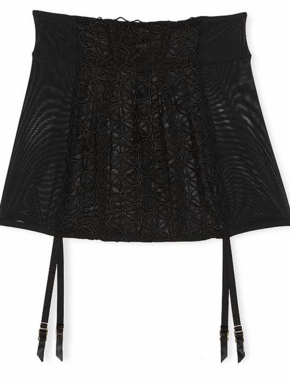 Victoria’s Secret Very Sexy Black Lace Garter Skirt | XS | NWT